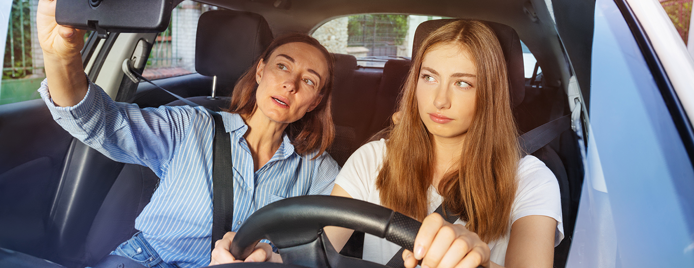 a teen driving with her mother